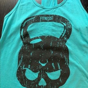 Workout tank! Skull kettlebell!